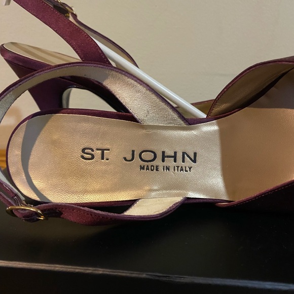 St. John Burgundy Slingback Kitten Heels burgundy - Picture 2 of 4